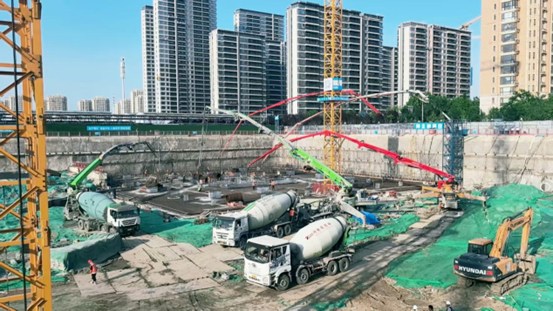 31小時(shí)，7000方！特固德商砼圓滿完成中建二局跨國區(qū)域總部集聚區(qū)項(xiàng)目1#樓筏板混凝土供應(yīng)任務(wù)